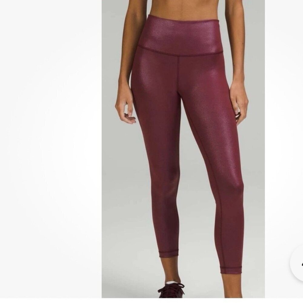 Lululemon Wunder Train High-Rise Leggings Women Size 2 25" W5EB3S Red Merlot